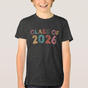 Class of 2026 Graduation Vintage School Spirit  Tri-Blend Shirt