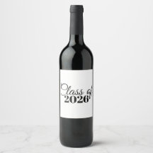 Class of 2026 Graduation Wine Bottle Label Custom