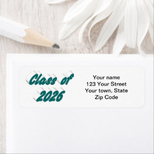 Class of 2026 green typography graduation