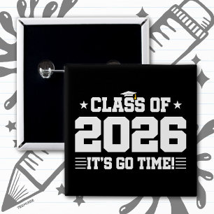 Class of 2026 High School Graduation Senior 2026 15 Cm Square Badge