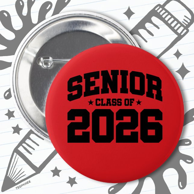 Class of 2026 High School Graduation Senior 2026 6 Cm Round Badge (Creator Uploaded)