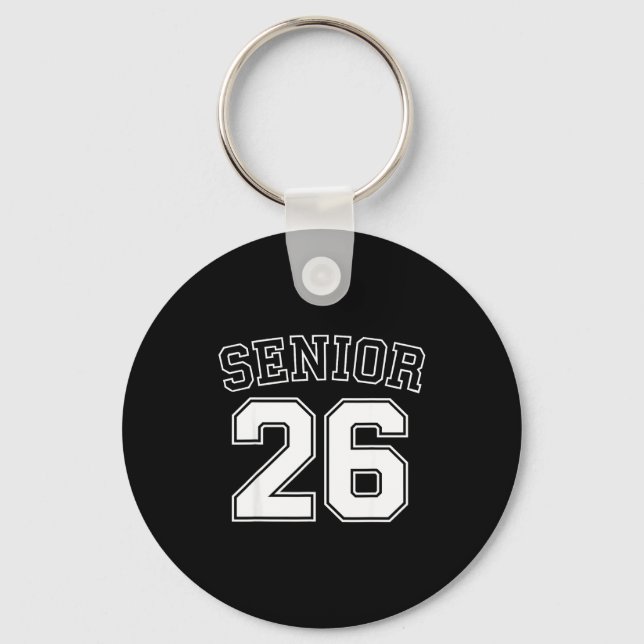 Class of 2026 high school senior 2026 on back key ring (Front)