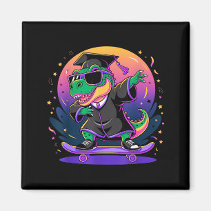 Class of 2026 kids boys graduation t-rex dinosaur magnet