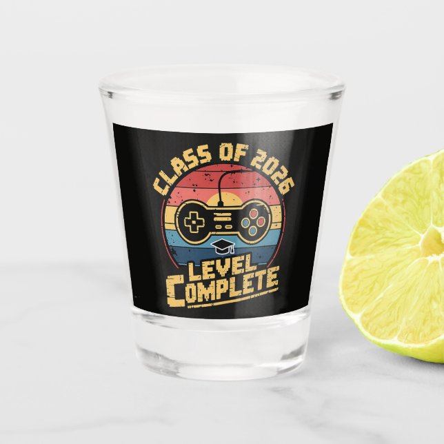 Class Of 2026 Level Complete Shot Glass (Front)