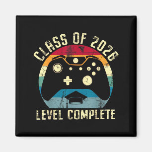 Class of 2026 level complete video gamer senior magnet