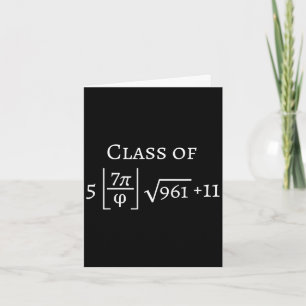 Class of 2026 math geek funny senior graduation card