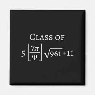 Class of 2026 math geek funny senior graduation magnet