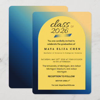 Class of 2026 Modern Arch Graduation Party Invitat Invitation