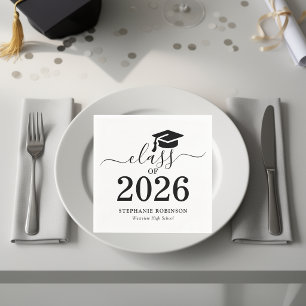 Class of 2026 Modern Minimalist Graduation Napkin