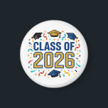 Class of 2026 Party Magnet<br><div class="desc">Celebrate the journey and excitement of graduation with this colorful Senior Class of 2026 magnet! Designed with bright colors and bold typography, this fun design captures the pride and achievement of reaching this unforgettable milestone. It’s a cheerful reminder of all the hard work, friendships, and memories that made the senior...</div>