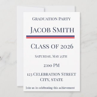 Class of 2026 Patriotic Graduation Invite