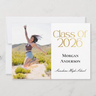 Class of 2026 Photo Black and Gold Announcement 