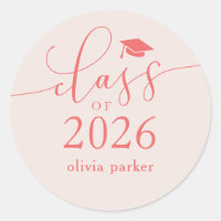 Class of 2026 Pink Graduation Party Favour