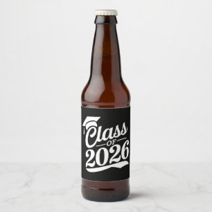 Class Of 2026 Proud Graduate Graduation Beer Bottle Label