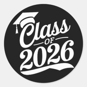 Class Of 2026 Proud Graduate Graduation Classic Round Sticker