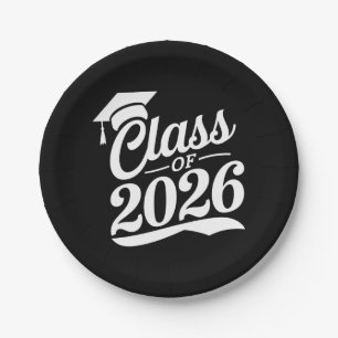 Class Of 2026 Proud Graduate Graduation Paper Plate