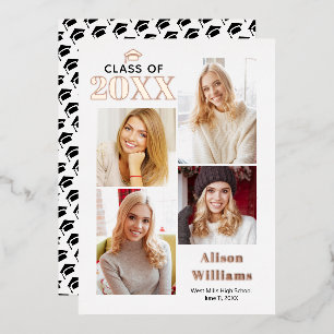 Class of 2026 rose gold foil graduation 4 photos