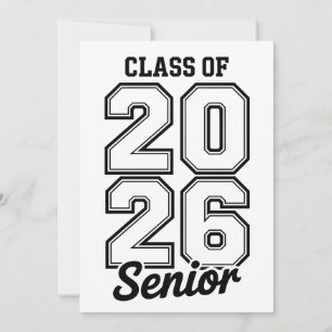 Class Of 2026 Senior 26 Graduation Graduate Invitation