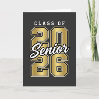 Class of 2026 Senior Gold Graduation Gift Varsity Card