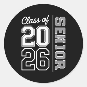 Class Of 2026 Senior Graduation 26 Graduate Classic Round Sticker