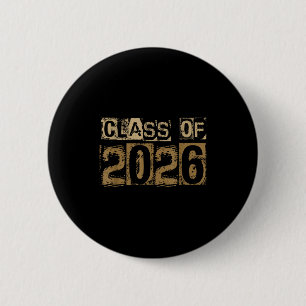 Class of 2026 senior graduation vintage  6 cm round badge