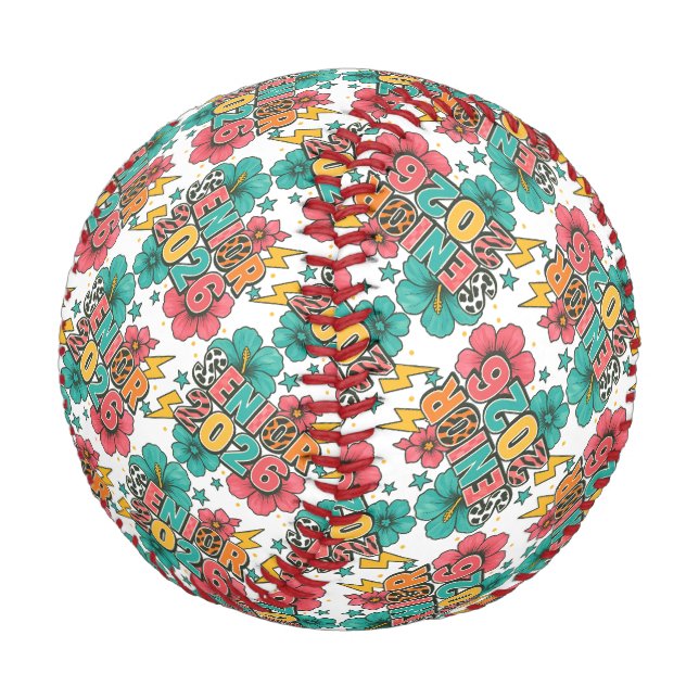 Class of 2026 Senior Pop Art Baseball Keepsake (Angled)