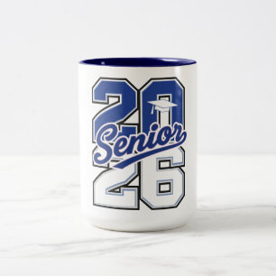 Class of 2026 Senior Pride Typography  Two-Tone Coffee Mug