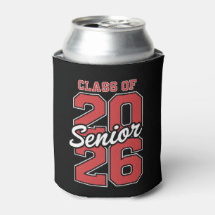 Class Of 2026 Senior Red Graduation 26 Graduate Can Cooler