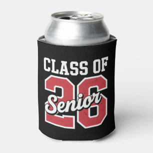 Class Of 2026 Senior Red Graduation 26 Graduate Can Cooler