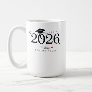 Class of 2026 Senior Year Graduation Custom Name  Coffee Mug