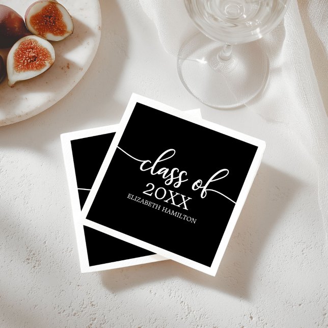 Class of 2026 Simple Chic Calligraphy Classic Napkin (Creator Uploaded)