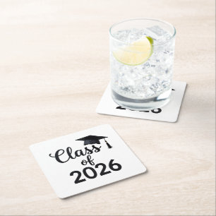 Class Of 2026 Square Paper Coaster