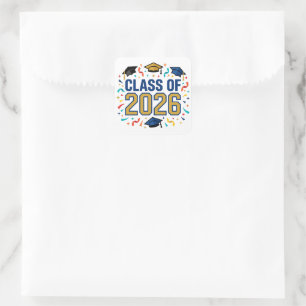 Class of 2026 square sticker