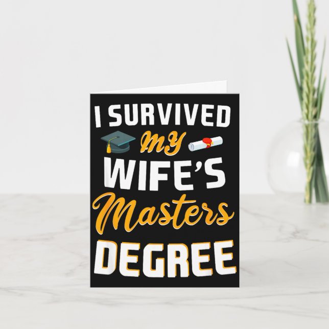 Class of 2026 survived wife masters degree card (Front)