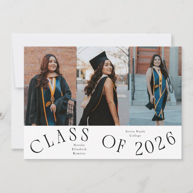 Class of 2026 Typography Grad Photo Announcement (Front)