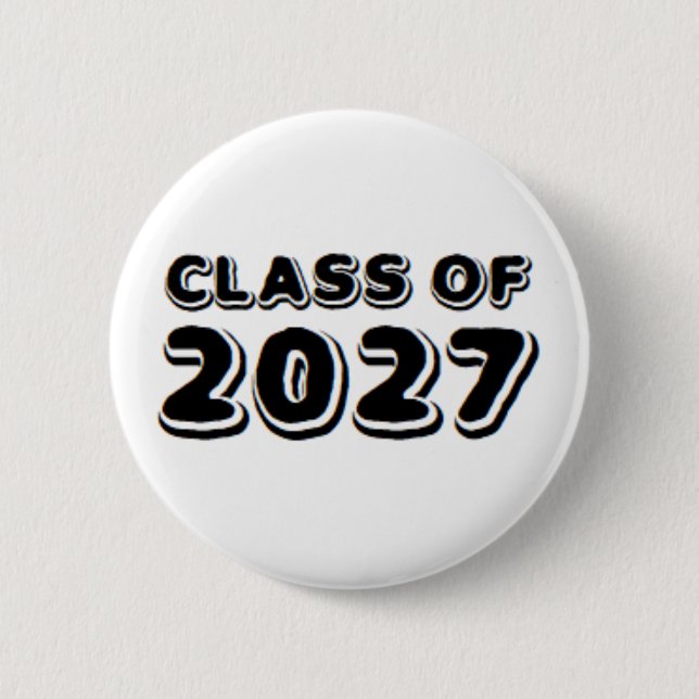 class of 2027  6 cm round badge (Front)