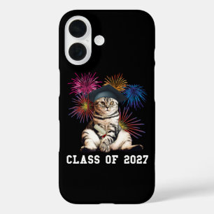 Class of 2027 Cat Lover iPhone 16 Case