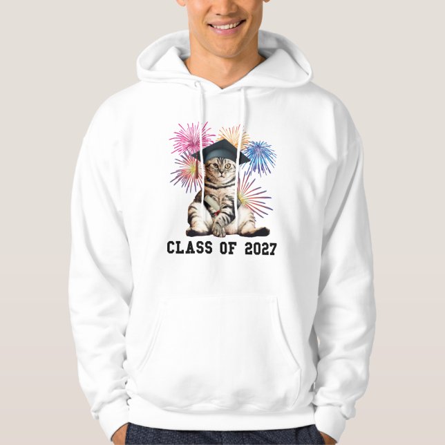 Class of 2027 Cat Lover Hoodie (Front)