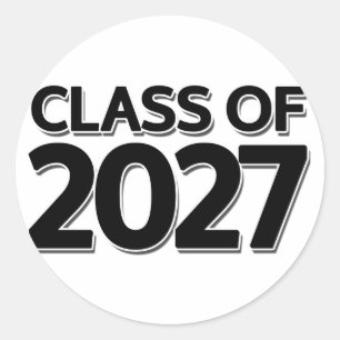 Class of 2027 classic round sticker