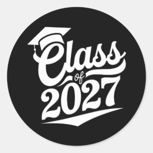 Class Of 2027 Graduation Graduate Classic Round Sticker