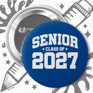 Class of 2027 High School Graduation Senior 2027 6 Cm Round Badge
