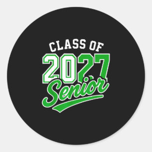 Class of 2027 senior 2027 back to school classic round sticker