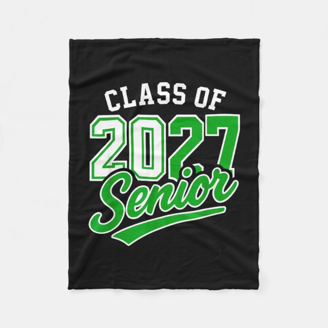 Class of 2027 senior 2027 back to school fleece blanket (Front)