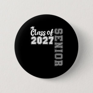 Class of 2027 senior 2027 back to school graduatio 6 cm round badge
