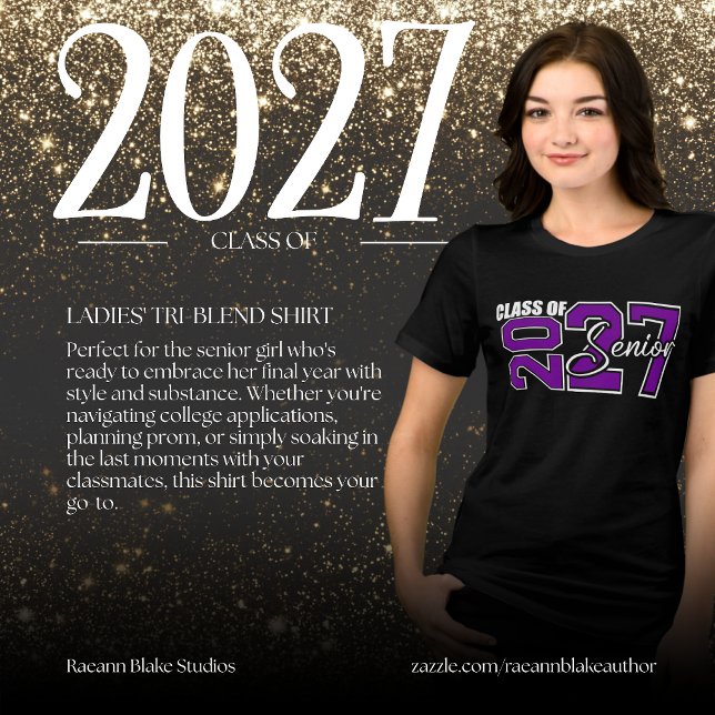 Class of 2027 Senior Ladies' Tri-Blend Shirt (Creator Uploaded)