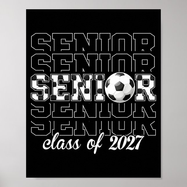 Class of 2027 soccer senior graduation  poster (Front)