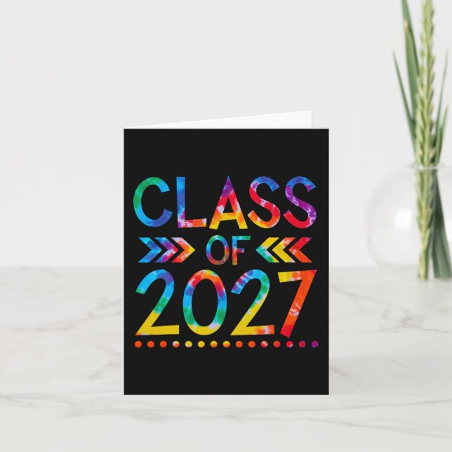 Class of 2027 - Tie dye Back to School Class of 20 Card (Front)