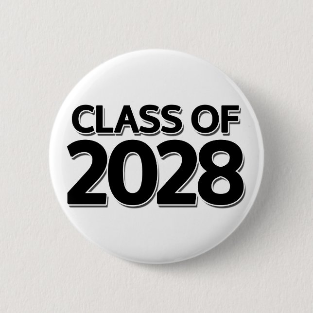 Class of 2028 6 cm round badge (Front)