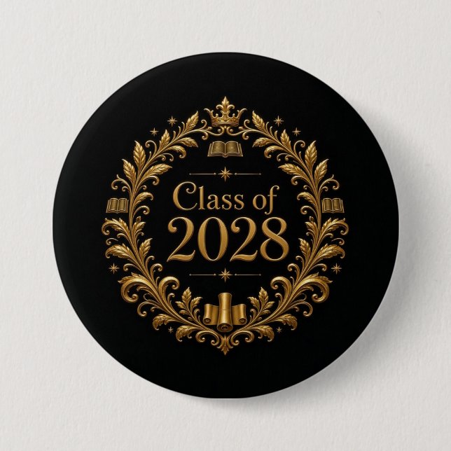 Class of 2028 7.5 cm round badge (Front)