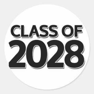 Class of 2028 classic round sticker